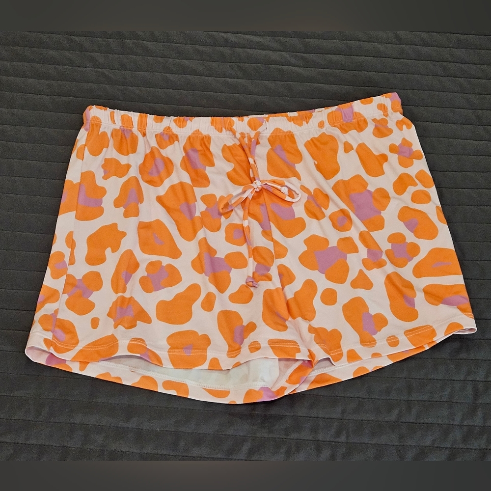 Viv & Lou Pajama Shorts Size 10 Orange and Pink
